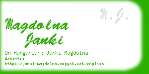 magdolna janki business card